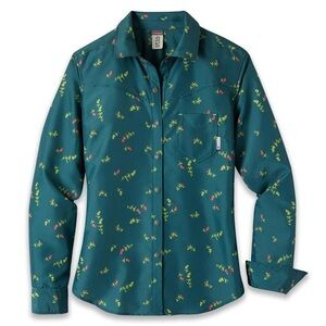 Stio Green Floral Button Down Shirt
